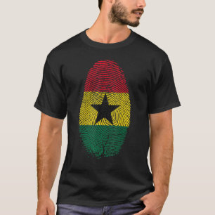 Ghana Flag Fingerprint It Is In My Dna  For Ghanai T-Shirt
