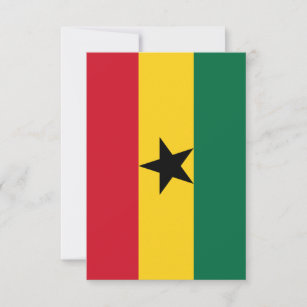 Ghana flag Flat Thank You Card