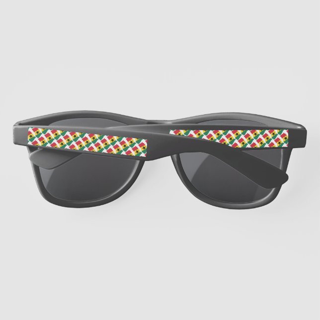 GHANA FLAG Ghanaian Patriotic Sunglasses (Back)