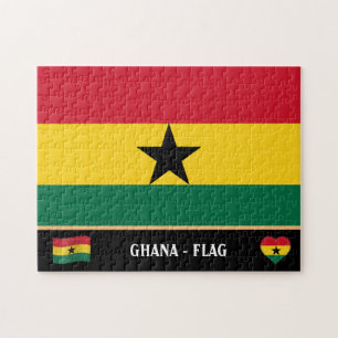 Ghana Flag & Ghanian country / Ghana Jigsaw Puzzle