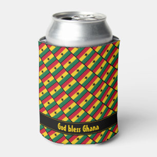GHANA FLAG   God Bless   Personalised   Ghanaian Can Cooler