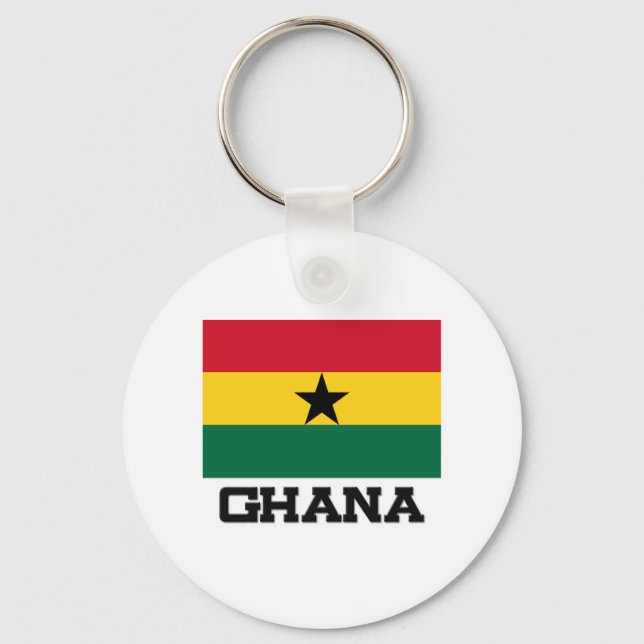Ghana Flag Key Ring (Front)