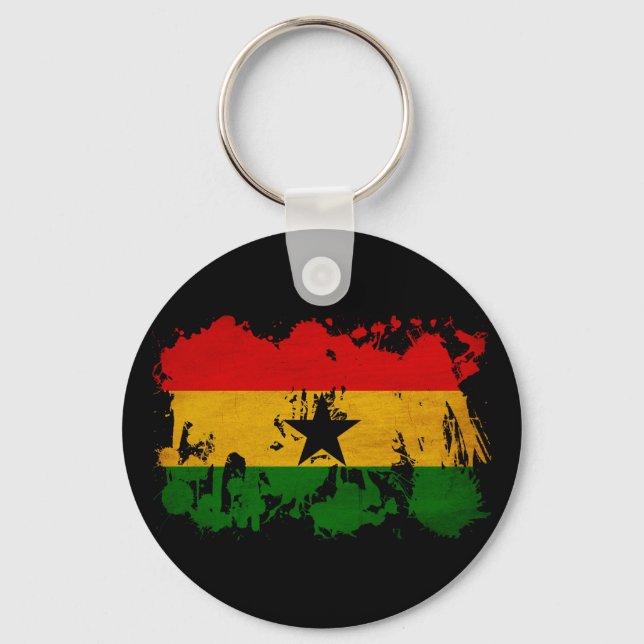 Ghana Flag Key Ring (Front)