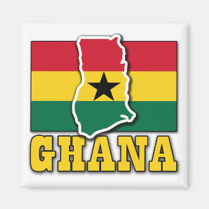 Ghana Flag Land Magnet