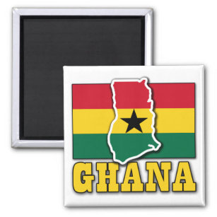 Ghana Flag Land Magnet