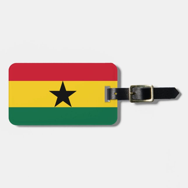 Ghana Flag Luggage Tag (Front Horizontal)