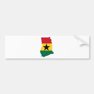 Ghana Flag Map full size Bumper Sticker