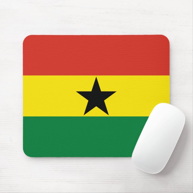 Ghana flag mouse mat (With Mouse)