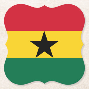 Ghana Flag Paper Coaster