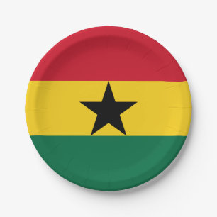 Ghana Flag Paper Plate