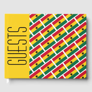GHANA FLAG Patriotic Customised YELLOW Ghanaian Guest Book