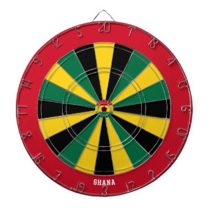 Ghana Flag Patriot's Bullseye Dartboard