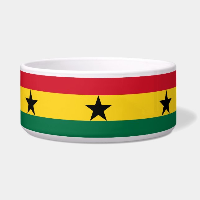 Ghana Flag Pet Bowl (Front)