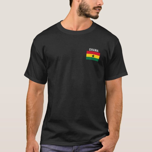 Ghana Flag Pocket Ghanaian Family Roots Men Women  T-Shirt (Front)
