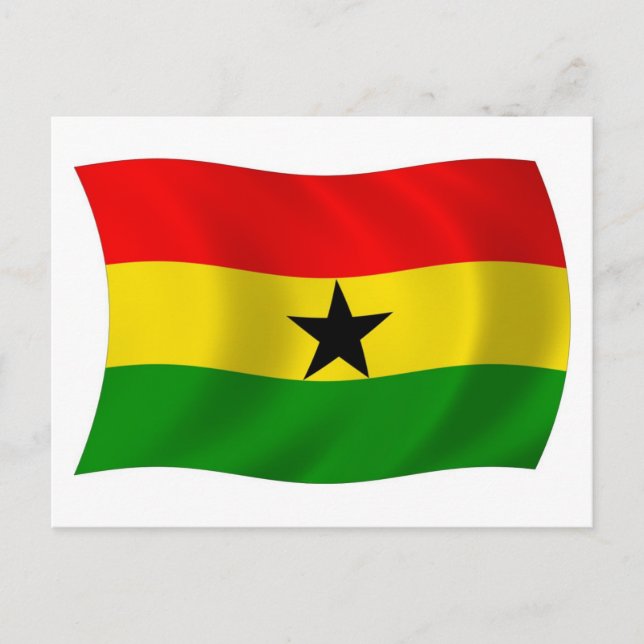 Ghana Flag Postcard (Front)
