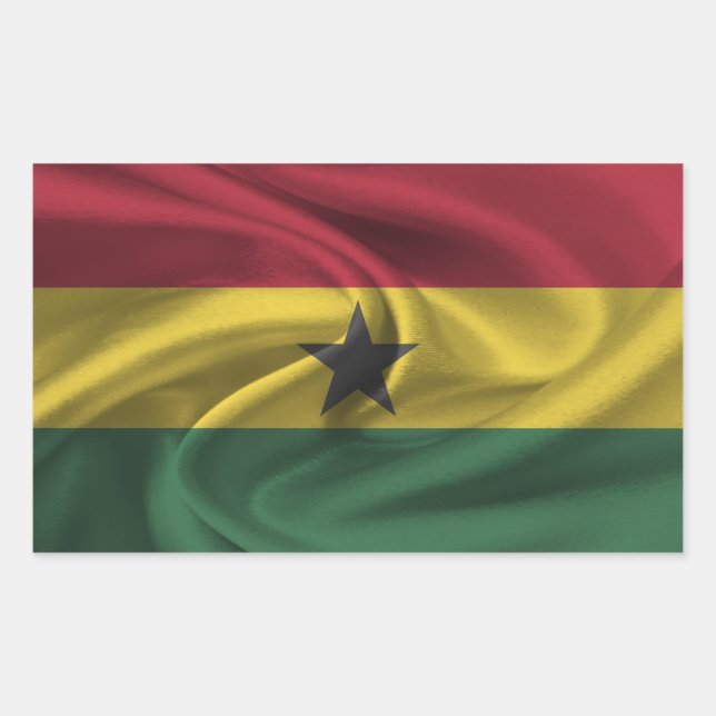  Ghana Flag Rectangular Sticker (Front)