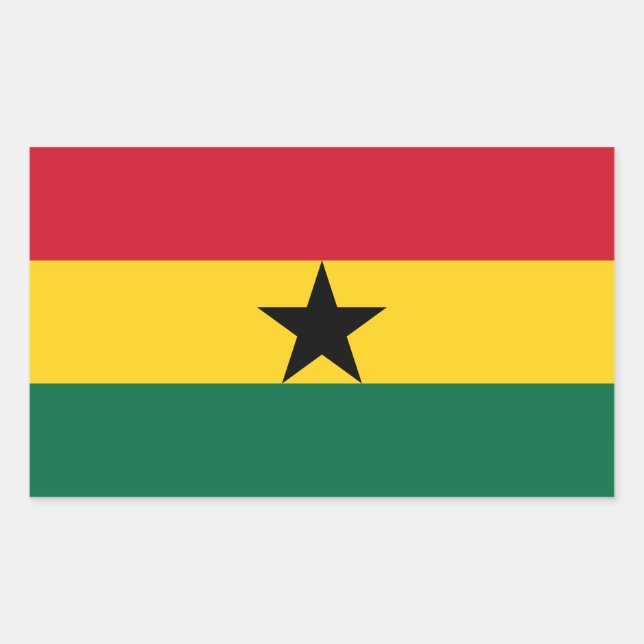Ghana Flag Rectangular Sticker (Front)