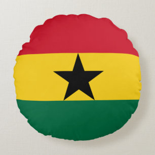 Ghana Flag Round Cushion