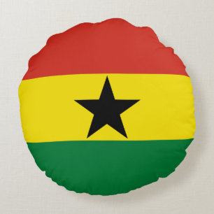 Ghana flag round cushion