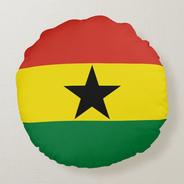 Ghana flag round cushion (Back)