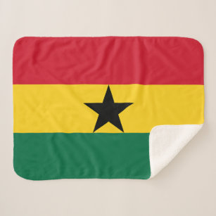 Ghana Flag Sherpa Blanket