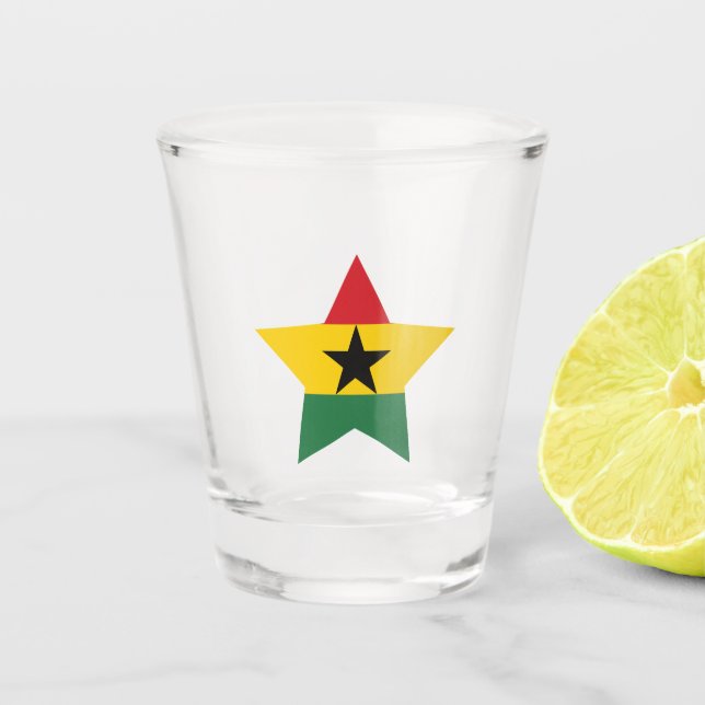 Ghana Flag Shot Glass (Front)
