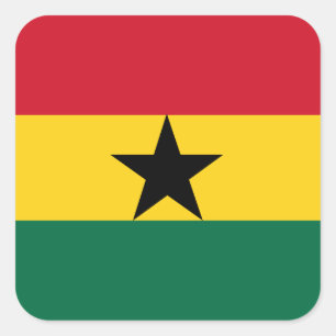 Ghana Flag Square Sticker