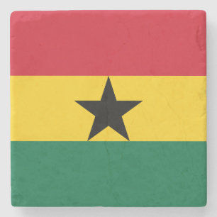 Ghana Flag Stone Coaster