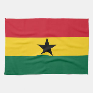 Ghana Flag Tea Towel