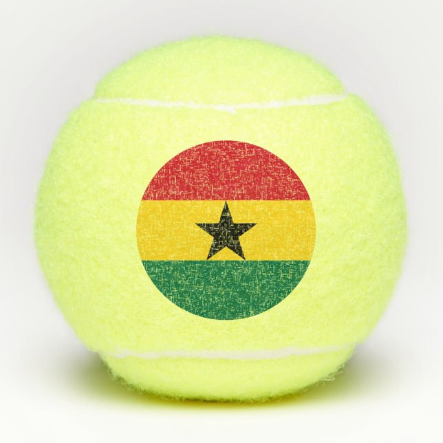 Ghana Flag Tennis Balls (Front)