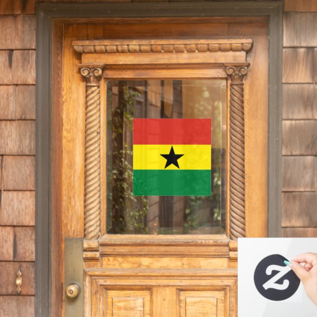 Ghana flag window cling (Home Door)
