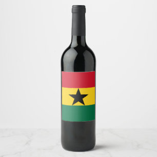 Ghana Flag Wine Label