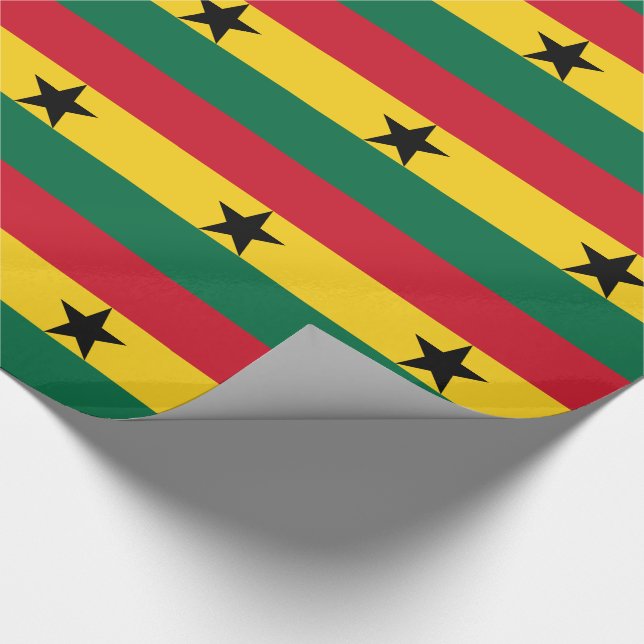 Ghana Flag Wrapping Paper (Corner)