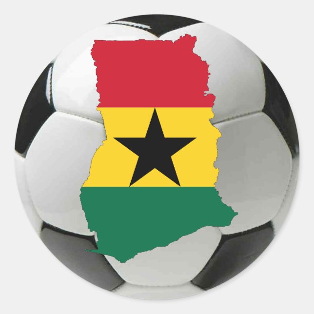 Ghana football soccer classic round sticker (Front)