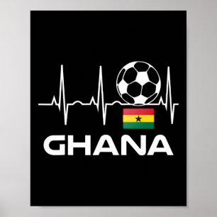 Ghana Footbyll Jersey Shirt Men Women Footbyll Gif Poster