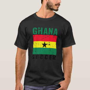 Ghana Ghanaian Flag Design Distressed Ghana Soccer T-Shirt