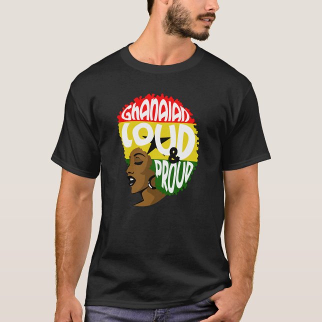 Ghana Ghanaian Heart Love Proud Melanin Flag Princ T-Shirt (Front)