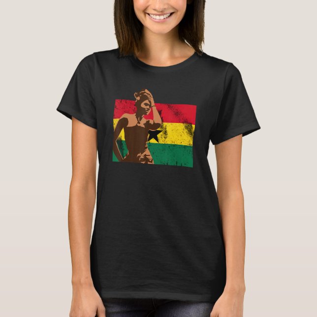 Ghana Ghanaian West Africa Proud Princess Queen Me T-Shirt (Front)