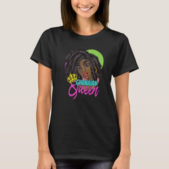 Ghana Ghanaian West Africa Proud Princess Queen Me T-Shirt (Front)