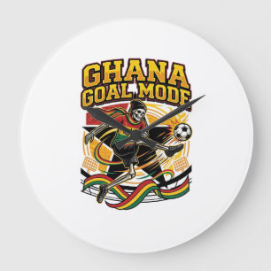 Ghana Goal Mode Skeleton Striker Nations Streetwea Large Clock