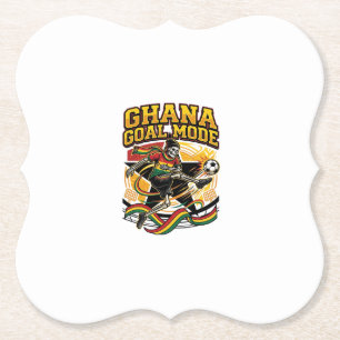 Ghana Goal Mode Skeleton Striker Nations Streetwea Paper Coaster