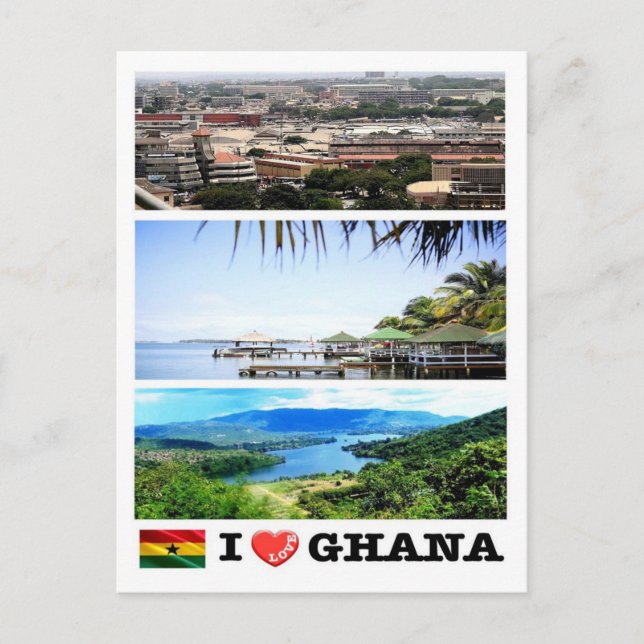 Ghana - I Love - Postcard (Front)
