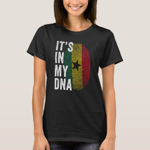 Ghana It's In My DNA Cute Ghanaian Fingerprint Gha T-Shirt