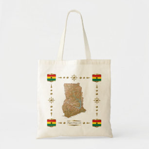 Ghana Map + Flags Bag