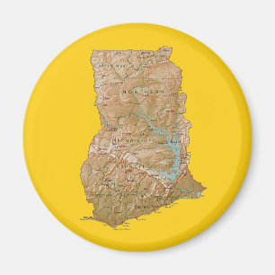 Ghana Map Magnet