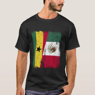 Ghana Mexico Half Flag Ghanaian Mexican Heritage T-Shirt