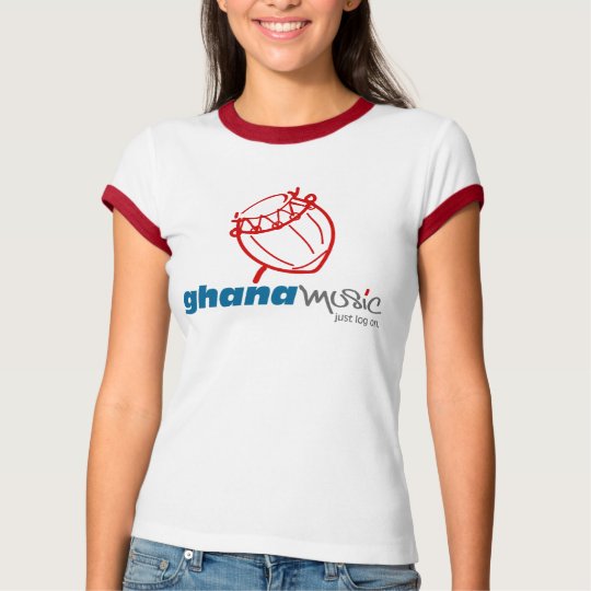 Ghana Music.com Ladies Ringer T-Shirt