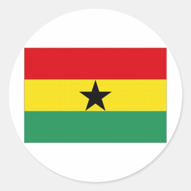 Ghana National Flag Classic Round Sticker (Front)