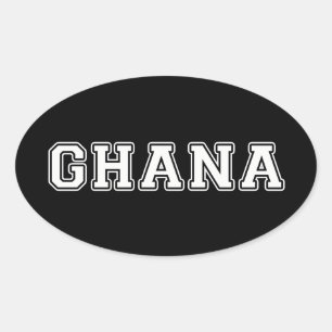 Ghana Oval Sticker