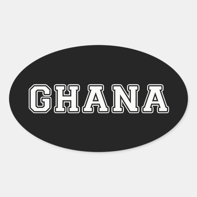 Ghana Oval Sticker (Front)